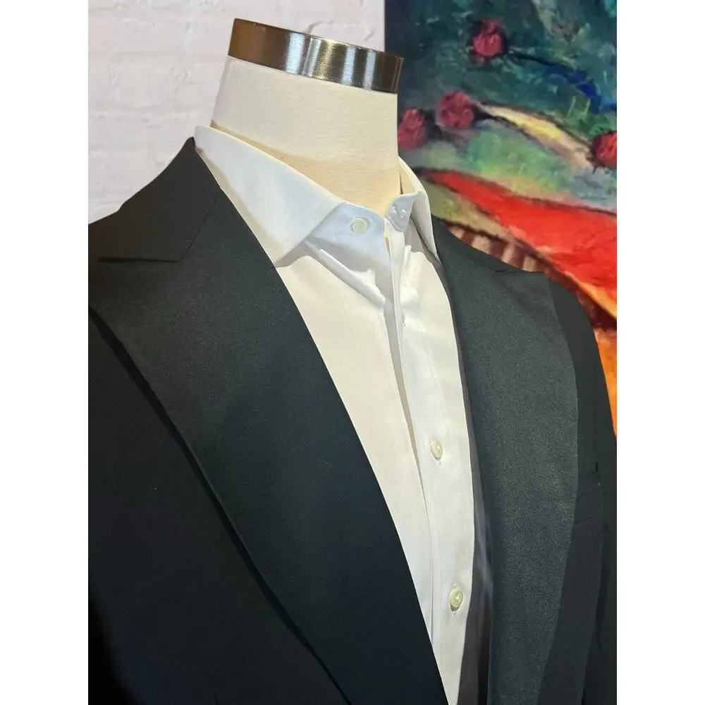 Vintage Palm Beach Mens 43L 38x31 Black Tuxedo Single Button Tux